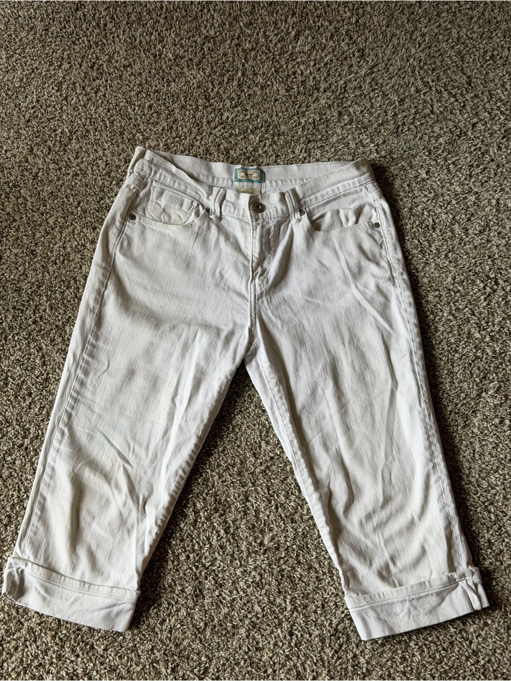 Vintage Levi's White 515 Cropped Capri Jeans